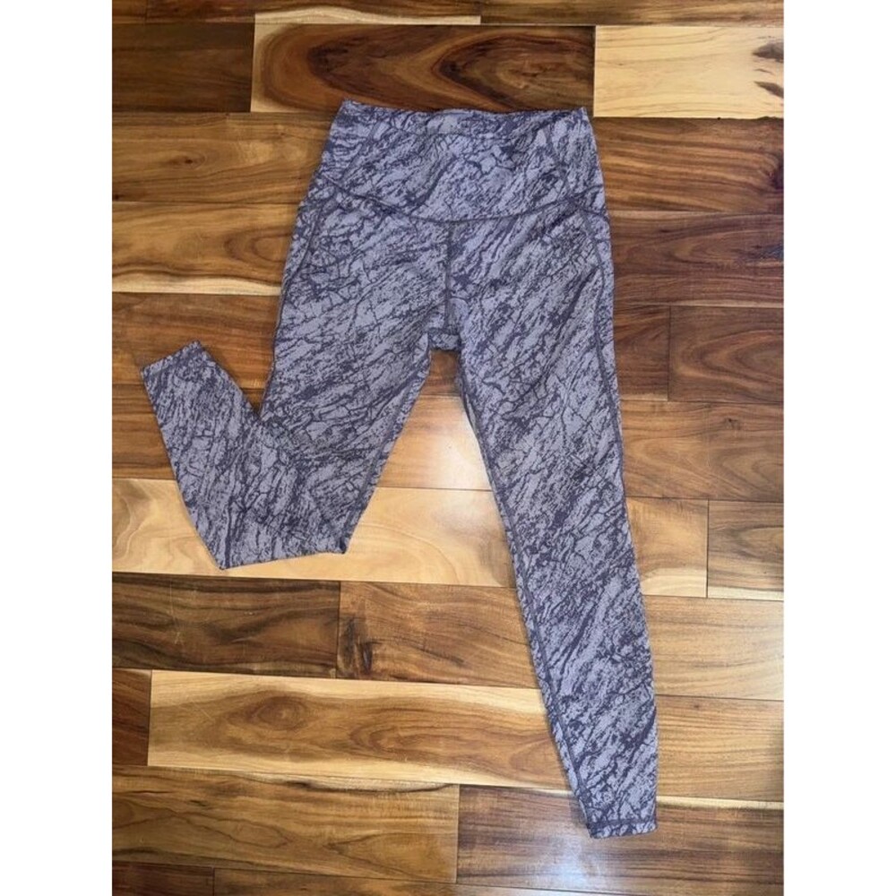 Like New All In Motion Women's Purple/Grey Print Leggings- Small